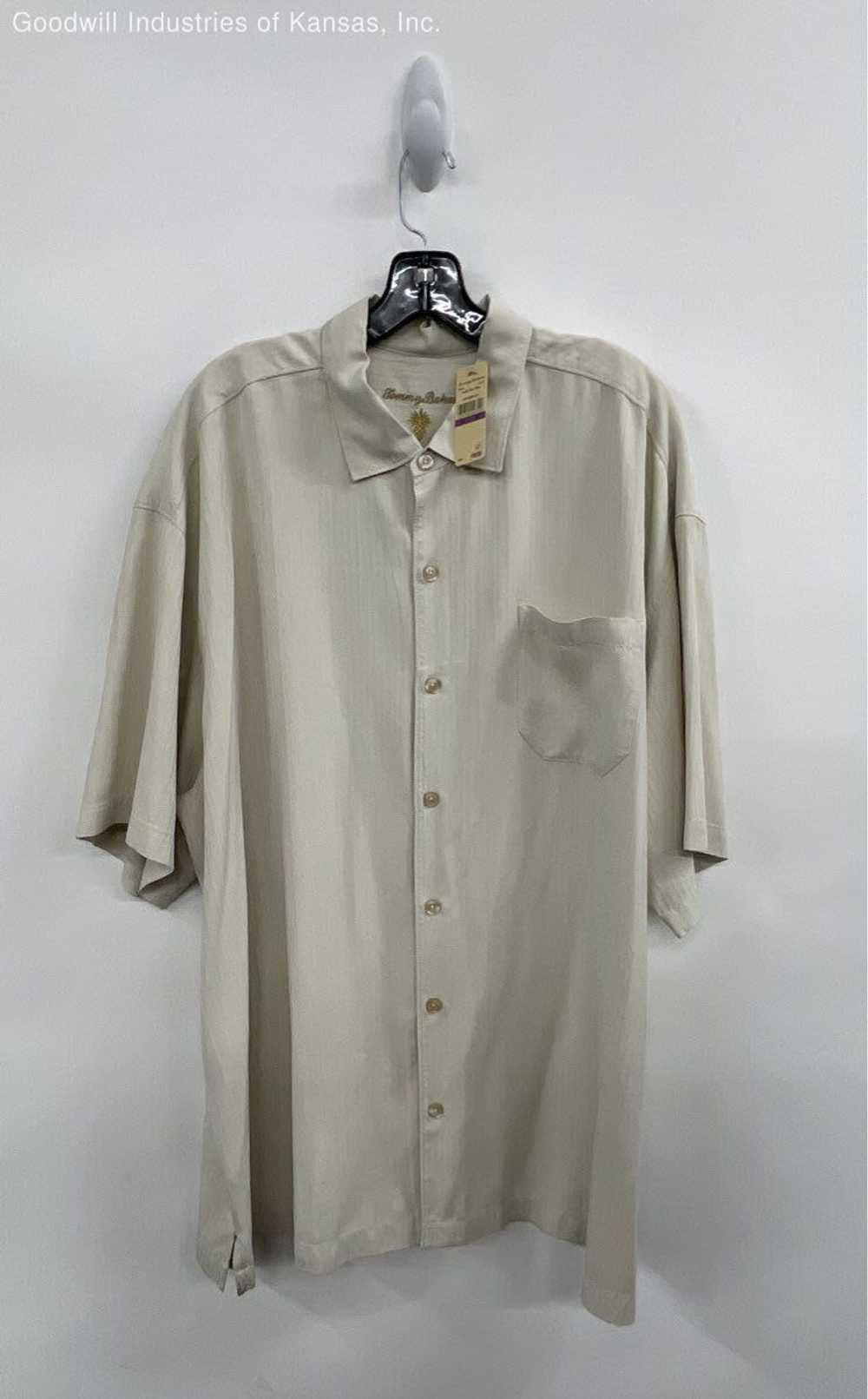 Tommy Bahama Cream Short Sleeve Button Up Shirt -… - image 1