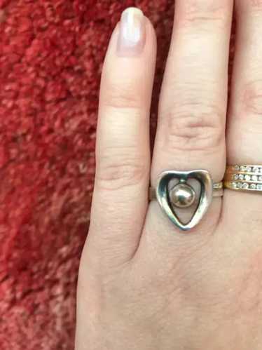 Erik Granit Mid Century Modernist Heart ring 6 |…