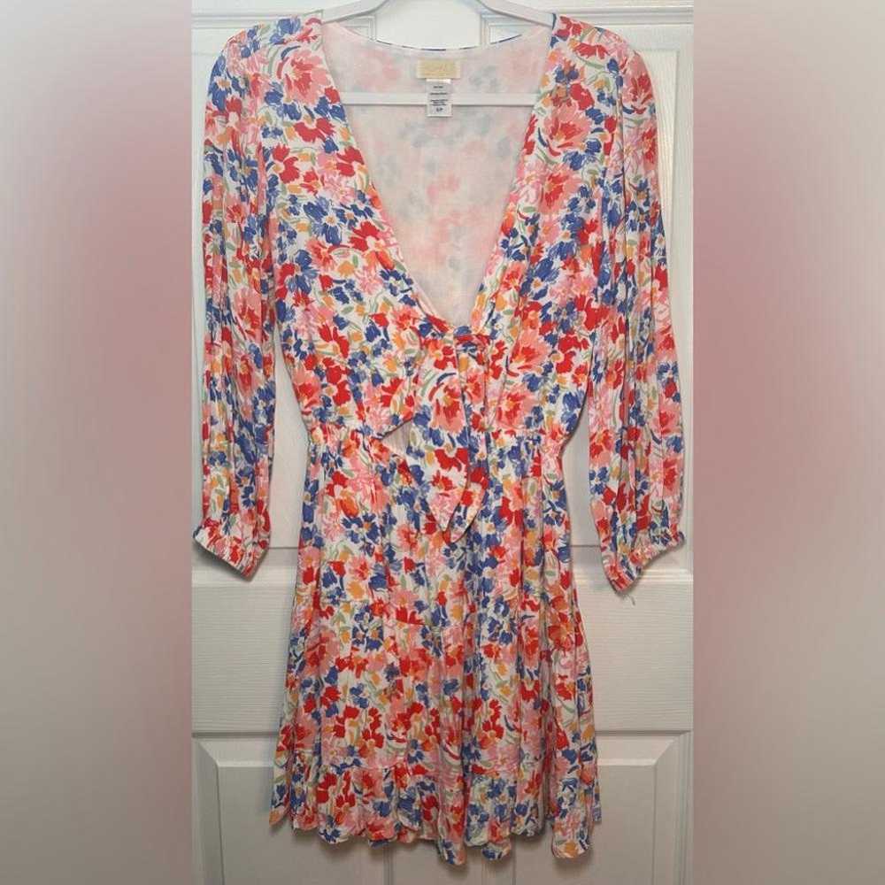 L*SPACE Floral Cover-Up Mini Dress- Size Small - image 4