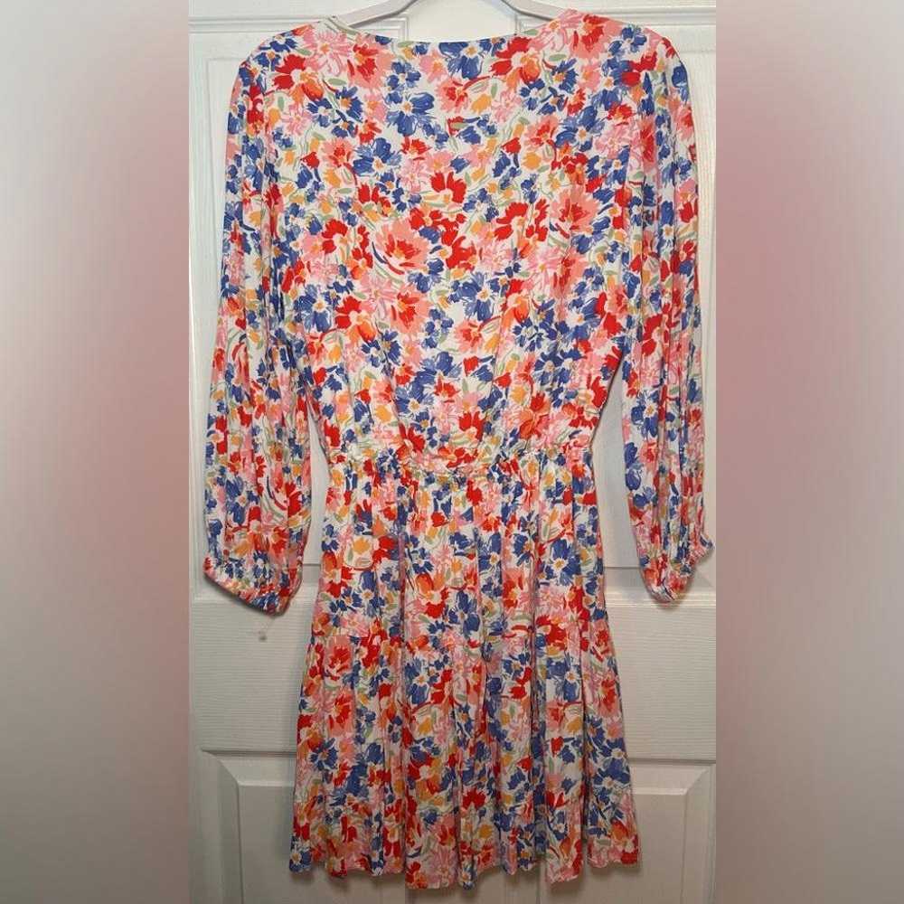 L*SPACE Floral Cover-Up Mini Dress- Size Small - image 5