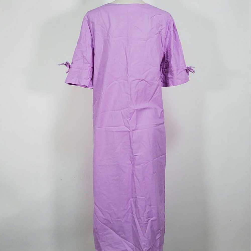 Ladies' Long Dress, Size S, Linen, Pink, Purple, … - image 5