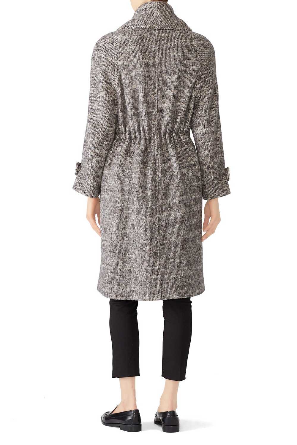 HALSTON Grey Marled Coat - image 2