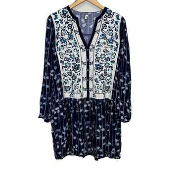 Anthropologie Tiny Semele Embroidered Shirt Dress 