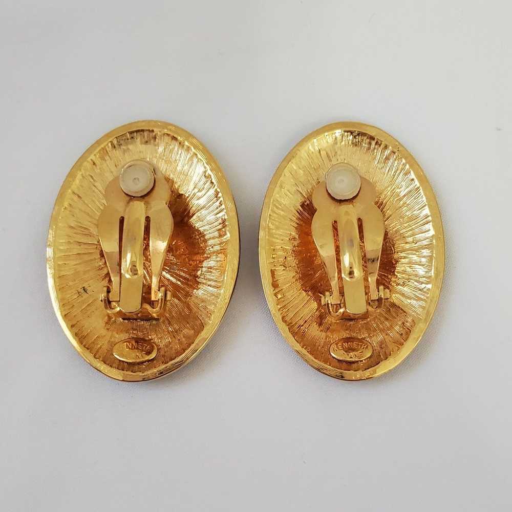 Vintage Kenneth Jay Lane Clip On Earrings - image 7