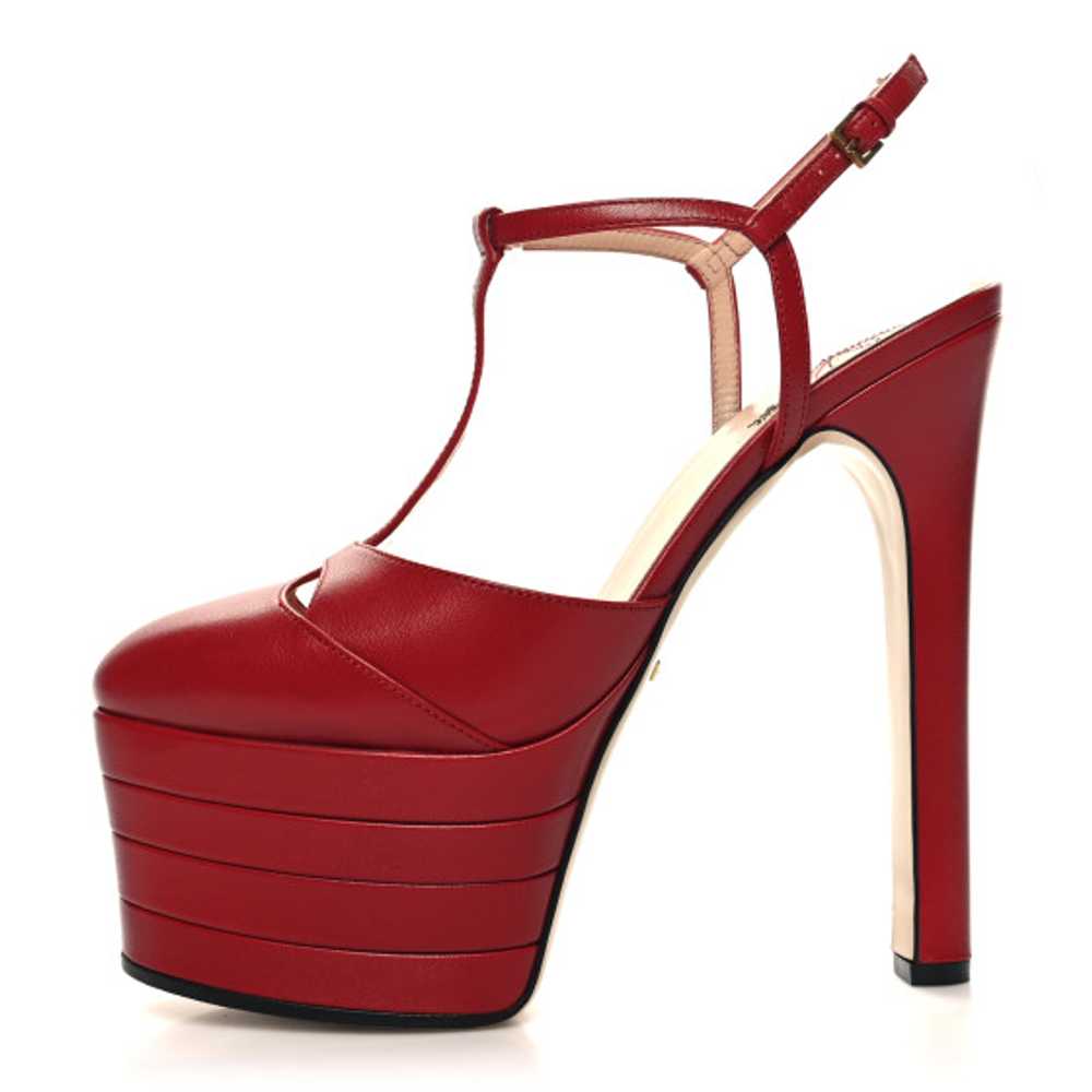 GUCCI Malaga Kid Angel T-Strap Platform High Heel… - image 1