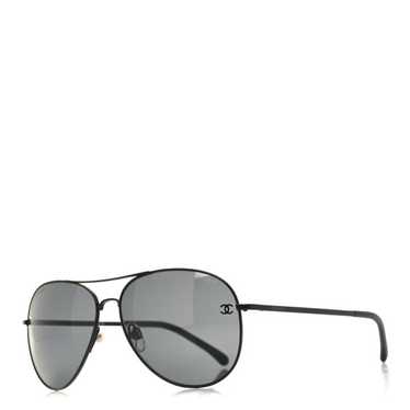 CHANEL Aviator CC Sunglasses 4189-T-Q Black - image 1