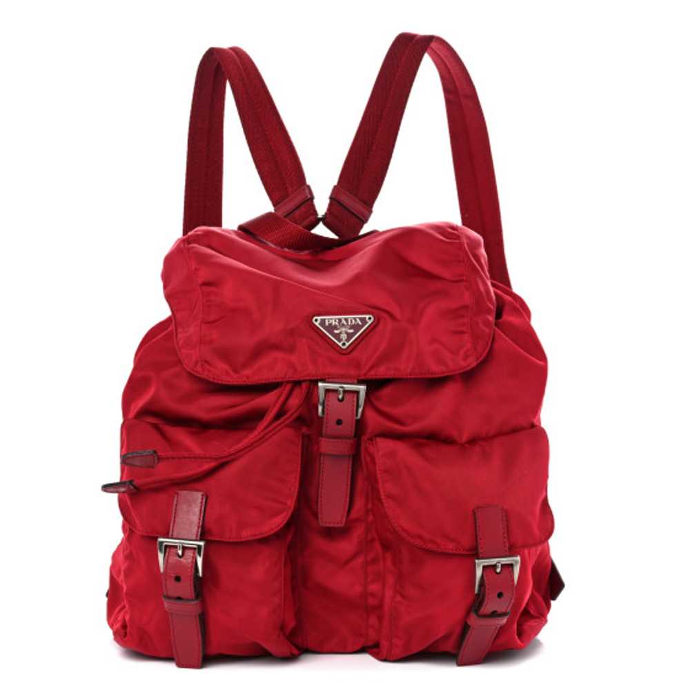 PRADA Tessuto Nylon Vela Medium Backpack Cerise - image 1