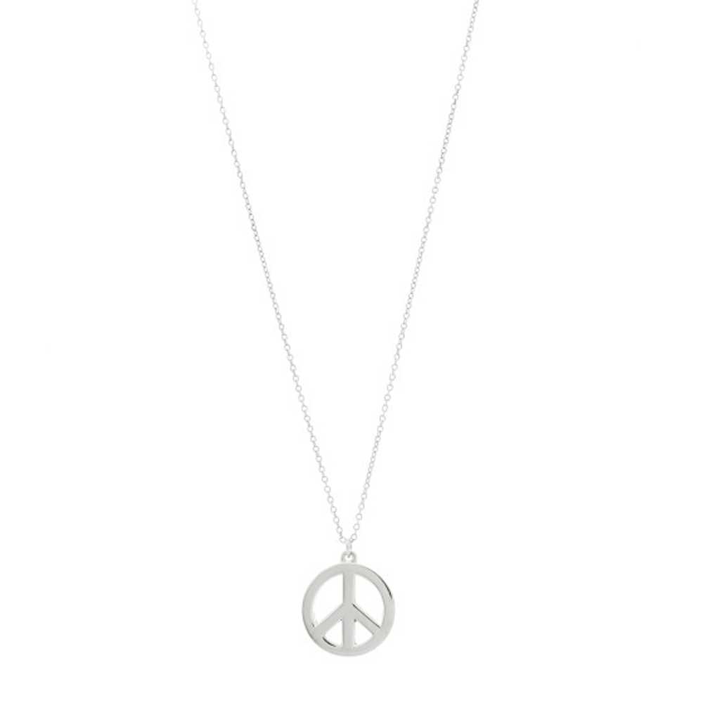 TIFFANY Sterling Silver Peace Pendant Necklace - image 1