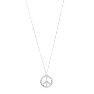 TIFFANY Sterling Silver Peace Pendant Necklace - image 1