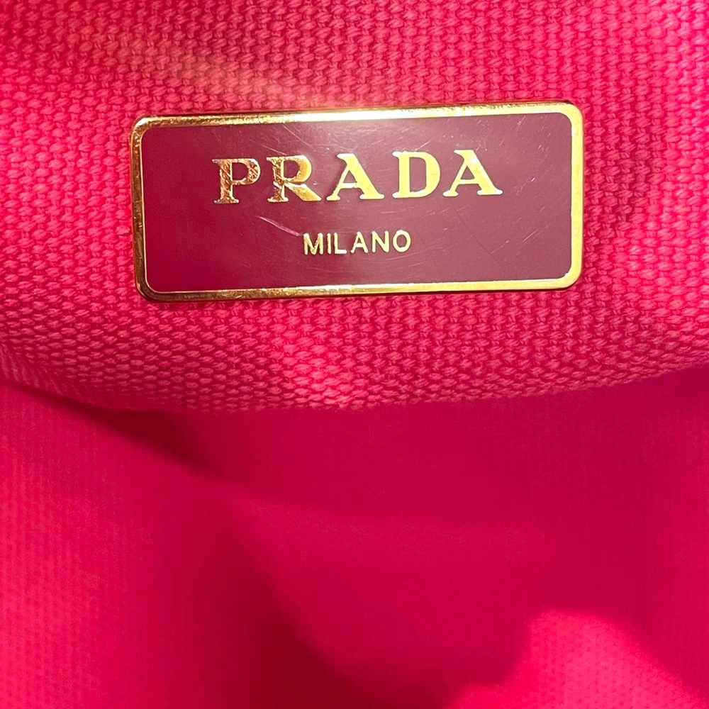 PRADA/Tote Bag[PO]/Pink/Cotton/Canapa Logo Tote - image 6