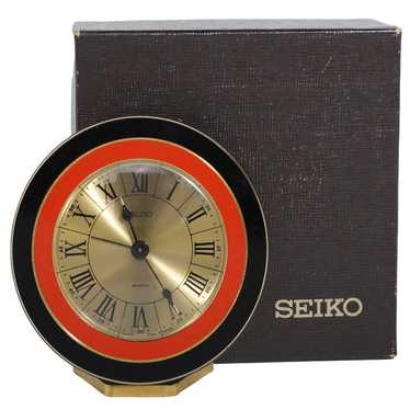 Vintage Seiko Circle Enamel Art Tabletop Desk Mid… - image 1