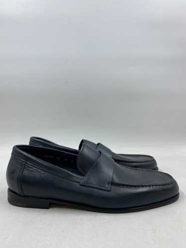 In-house Authenticated Santoni Blue Leather Loafer