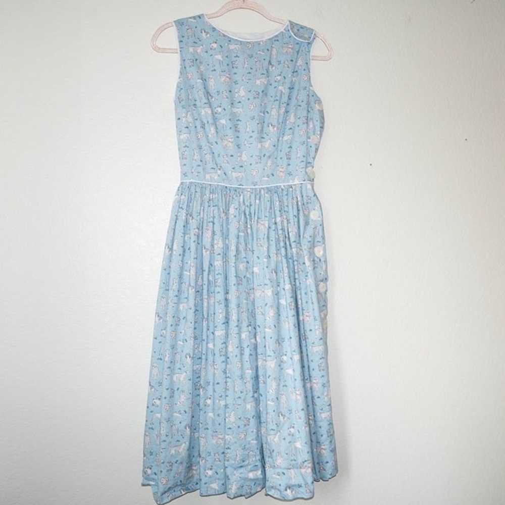 Vintage reproduction 60s Dress with side buttons … - image 2