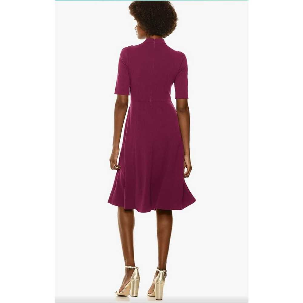 Donna Morgan Purple High Neck Flare Dress - image 5