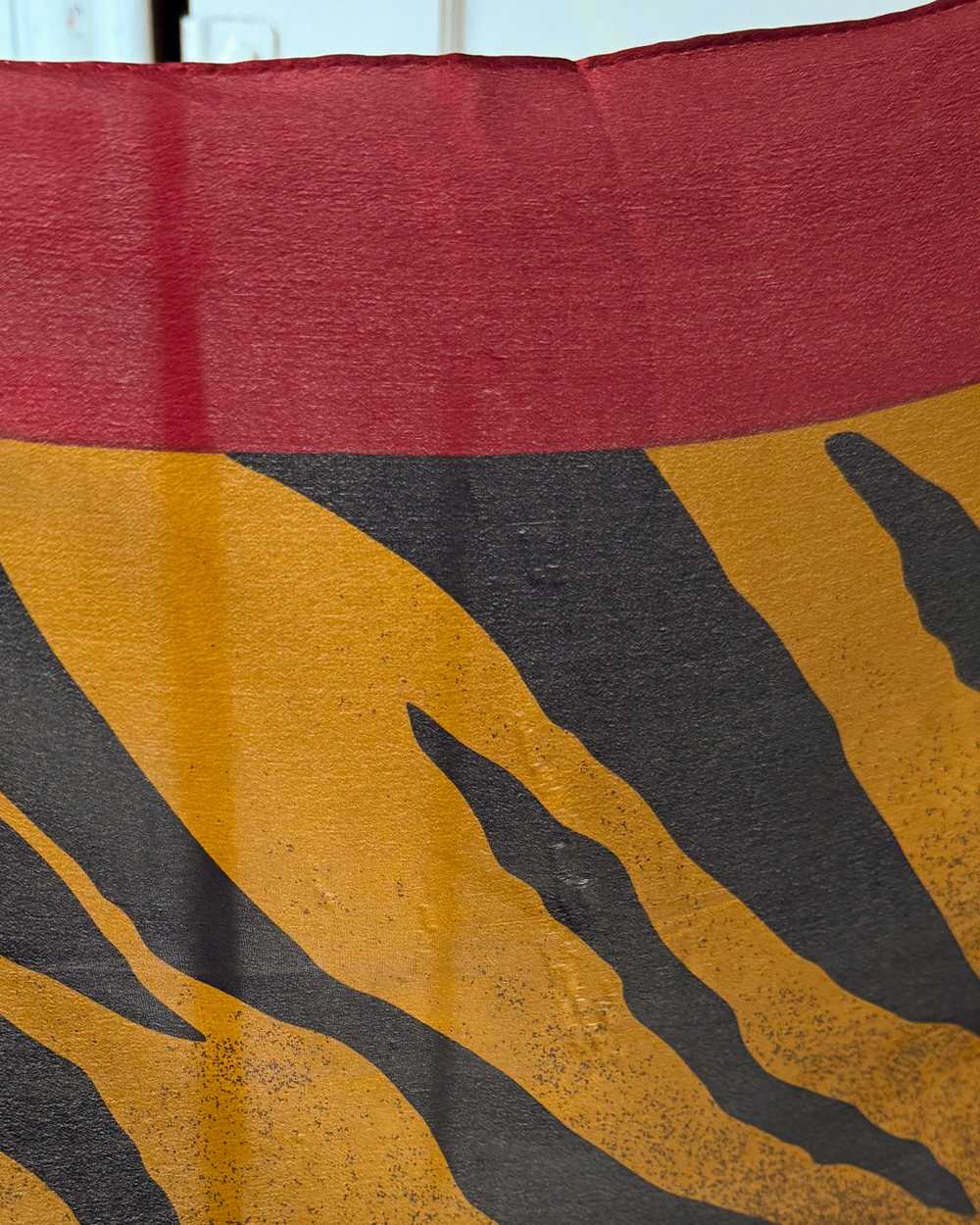 80s Perry Ellis Tiger Stripe Scarf - image 7