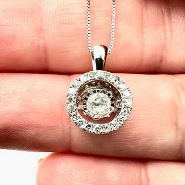 Womens Necklace 14K White Gold Diamond Twinkle Sp… - image 1