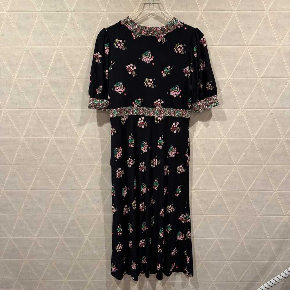 BODEN Eva Jersey Knit Midi Dress Floral 10 EUC - image 4