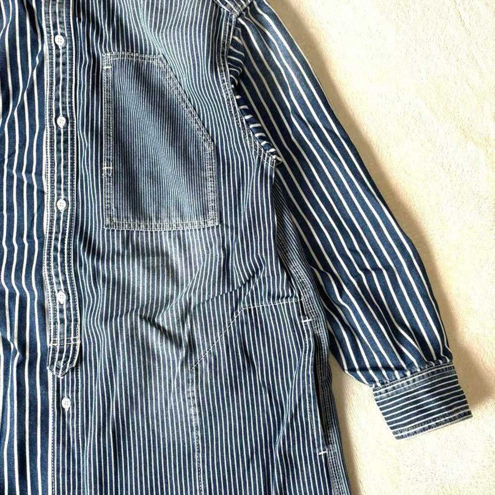 CUBE SUGAR Denim Dress Hickory Coat Dress No Coll… - image 5