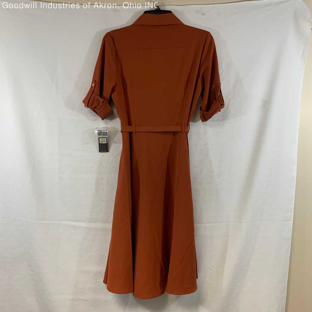 NWT Sharagano Burnt Sienna Women's Belted Shirt D… - image 2