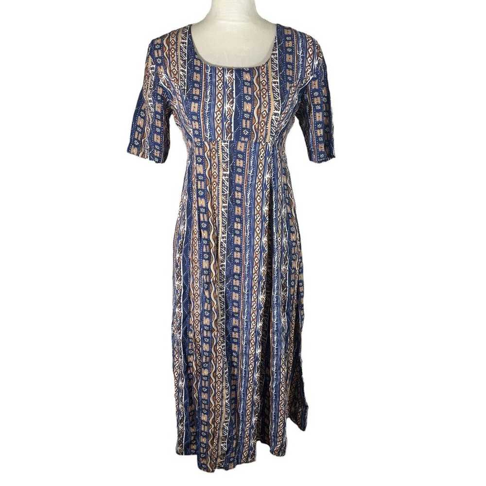 Vintage Passport Pier 1 Imports Dress Tribal Prin… - image 1