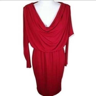 MAGGY LONDON RED DRESS SZ.6 EUC. - image 1