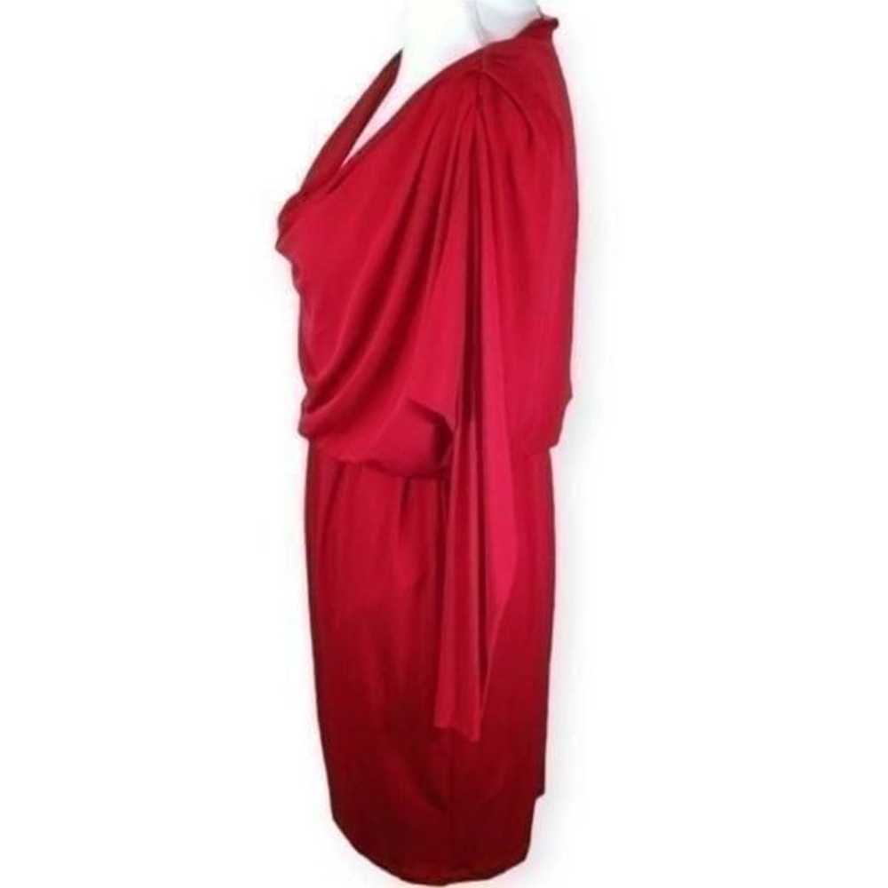 MAGGY LONDON RED DRESS SZ.6 EUC. - image 4