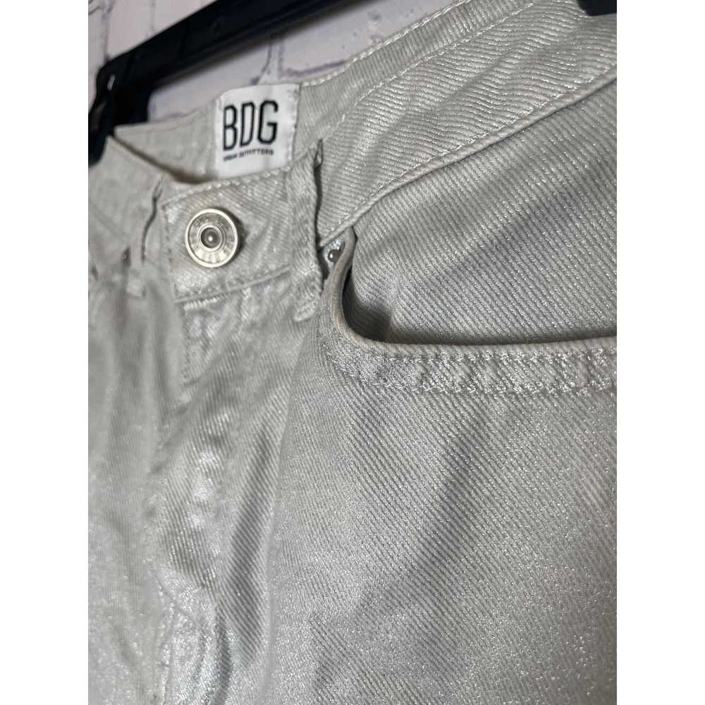 Bdg BDG High Rise Shimmer White Shorts Womens Siz… - image 5