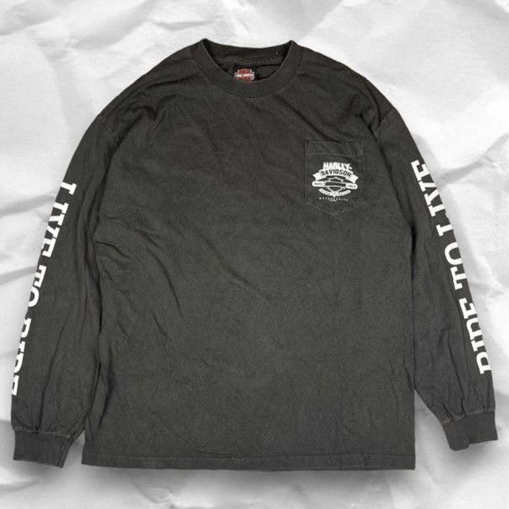 Harley Davidson Harley Davidson grey long sleeve … - image 1