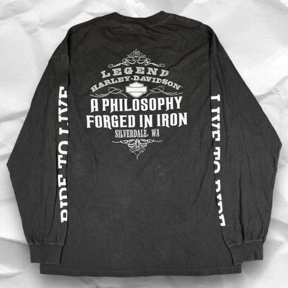 Harley Davidson Harley Davidson grey long sleeve … - image 2