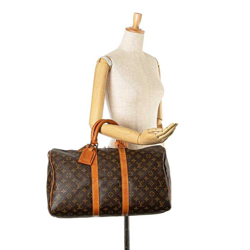 Louis Vuitton Keepall leather travel bag - image 10