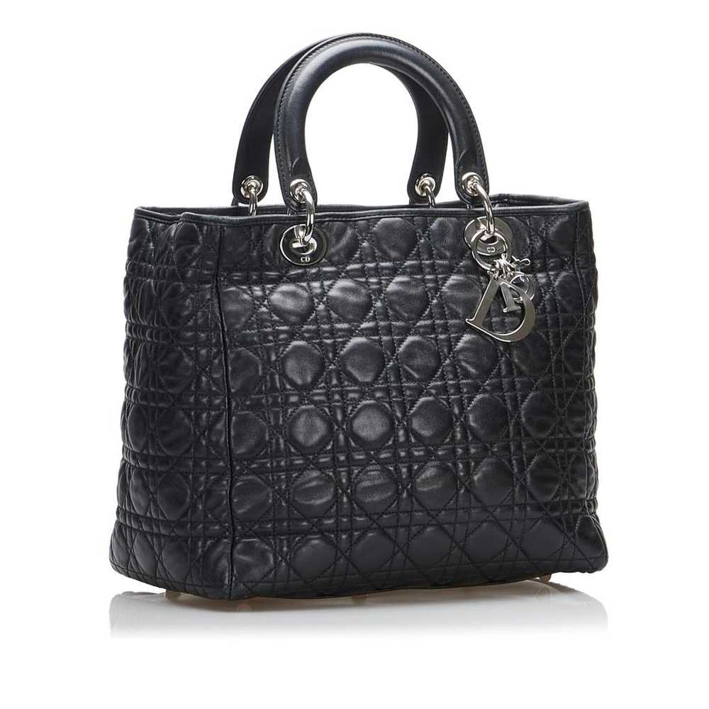 Dior Lady Dior leather handbag - image 2