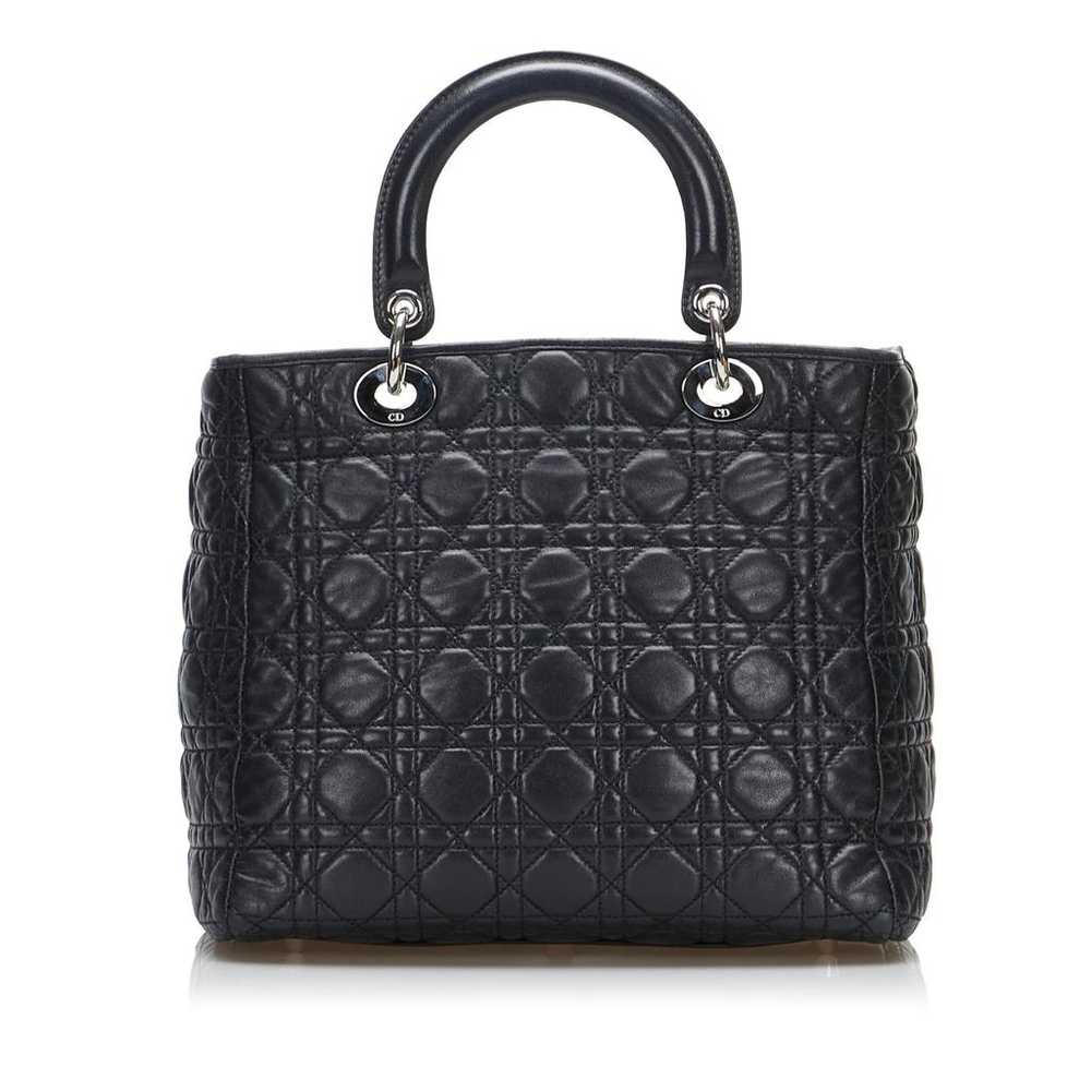 Dior Lady Dior leather handbag - image 3