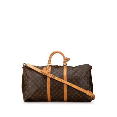 Louis Vuitton Keepall leather travel bag