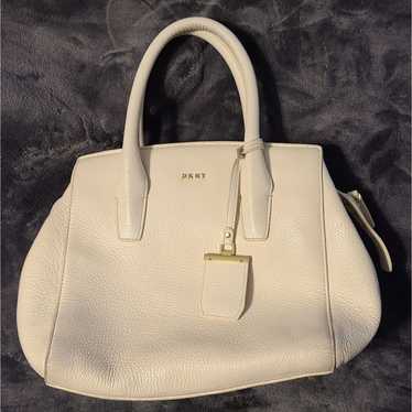 DKNY DKNY Cream Leather Purse - image 1