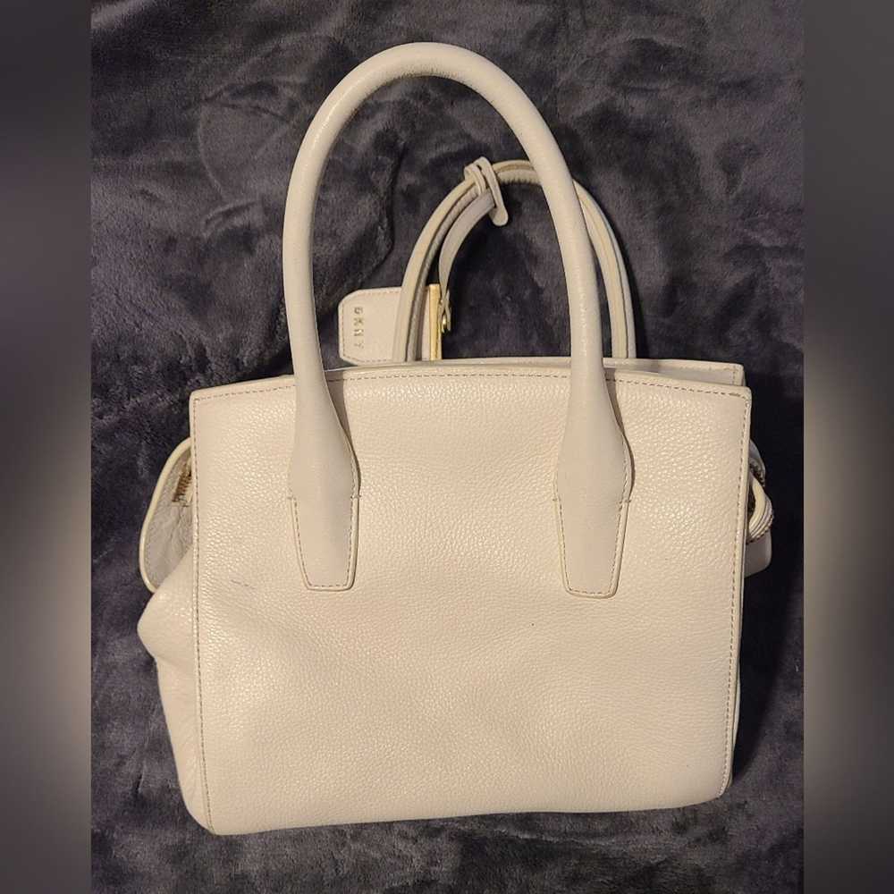 DKNY DKNY Cream Leather Purse - image 5