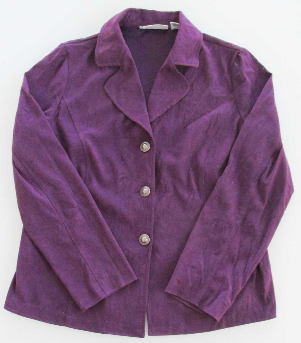 Other Sag Harbor Women's Stretch Faux Suede Shirt… - image 1