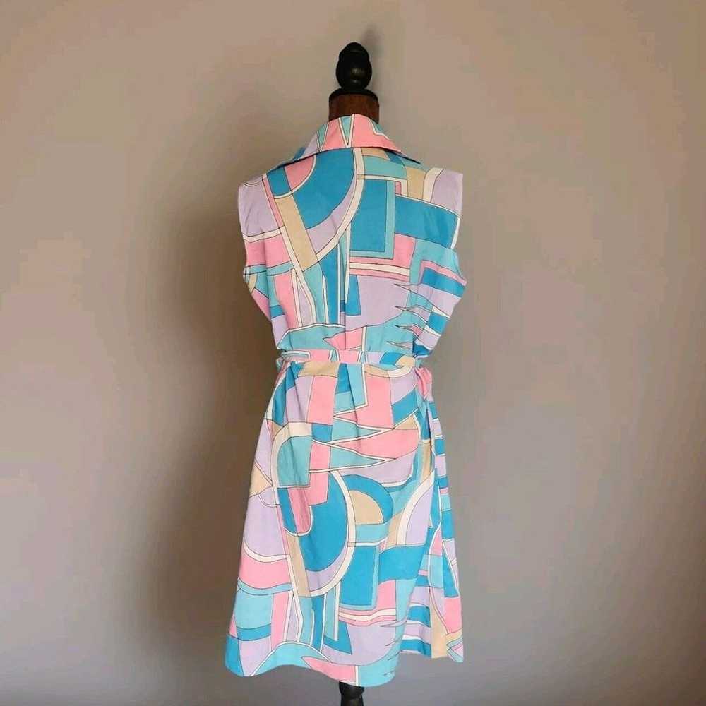 Vintage 60s Dress Mod Retro Psych Hippie  Pop Art… - image 5