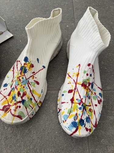 Maison Margiela New in Box, Paint Splash Socks Sho