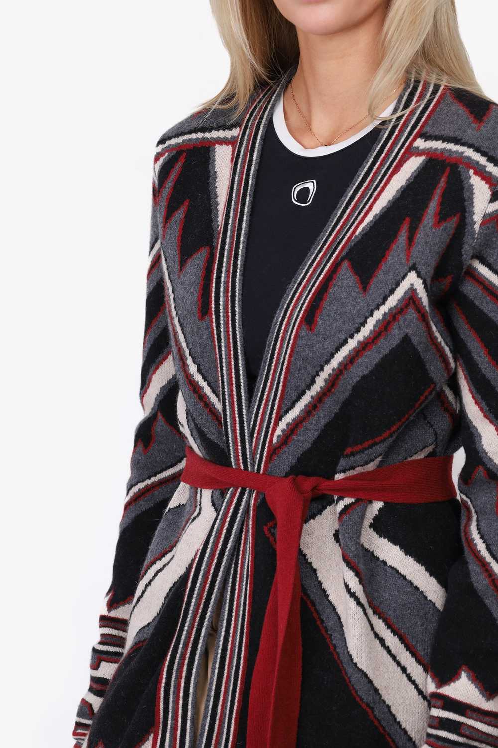 Just Cavalli Black/White/Red Wool Pattern Cardiga… - image 2