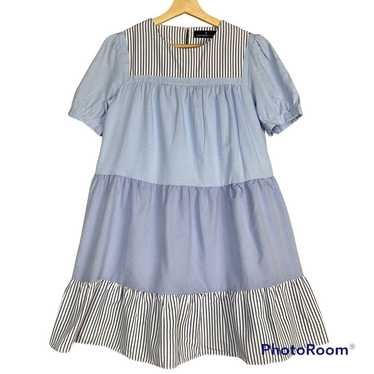 Pomander place chambray striped tiered babydoll s… - image 1