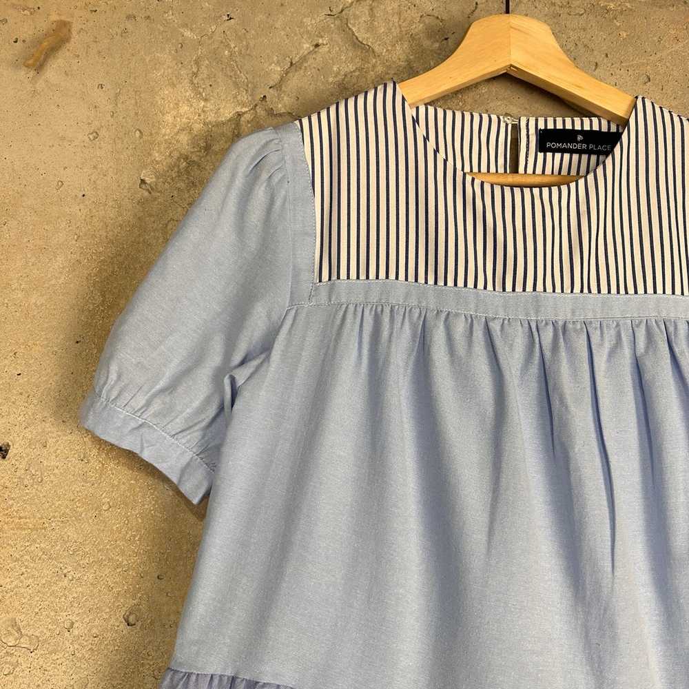 Pomander place chambray striped tiered babydoll s… - image 4