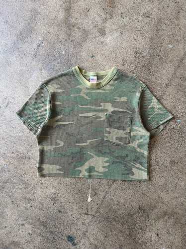 1990s Camo Mesh Cropped Tee