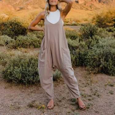 FREE PEOPLE Hot Shot Onesie in Tan - image 1