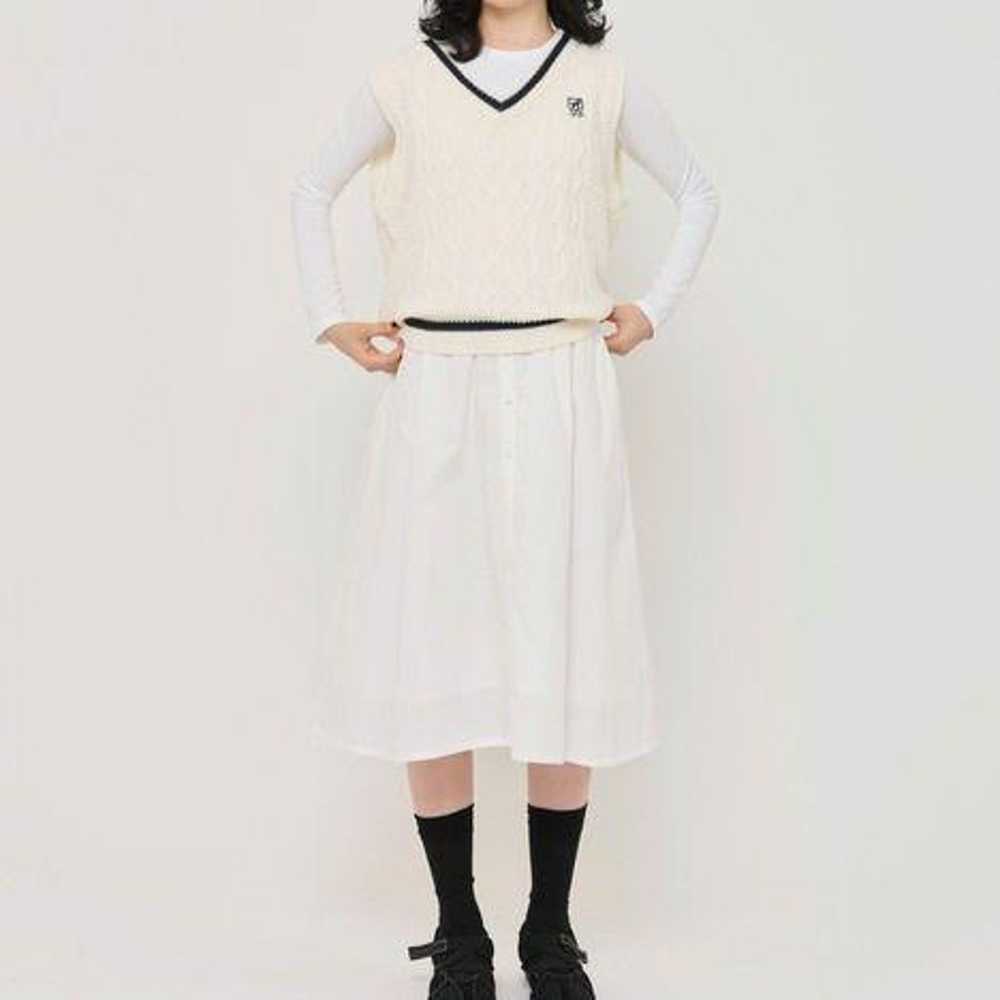 A119 Tina Jojoon Waist Shirring Cotton Dress M - image 3