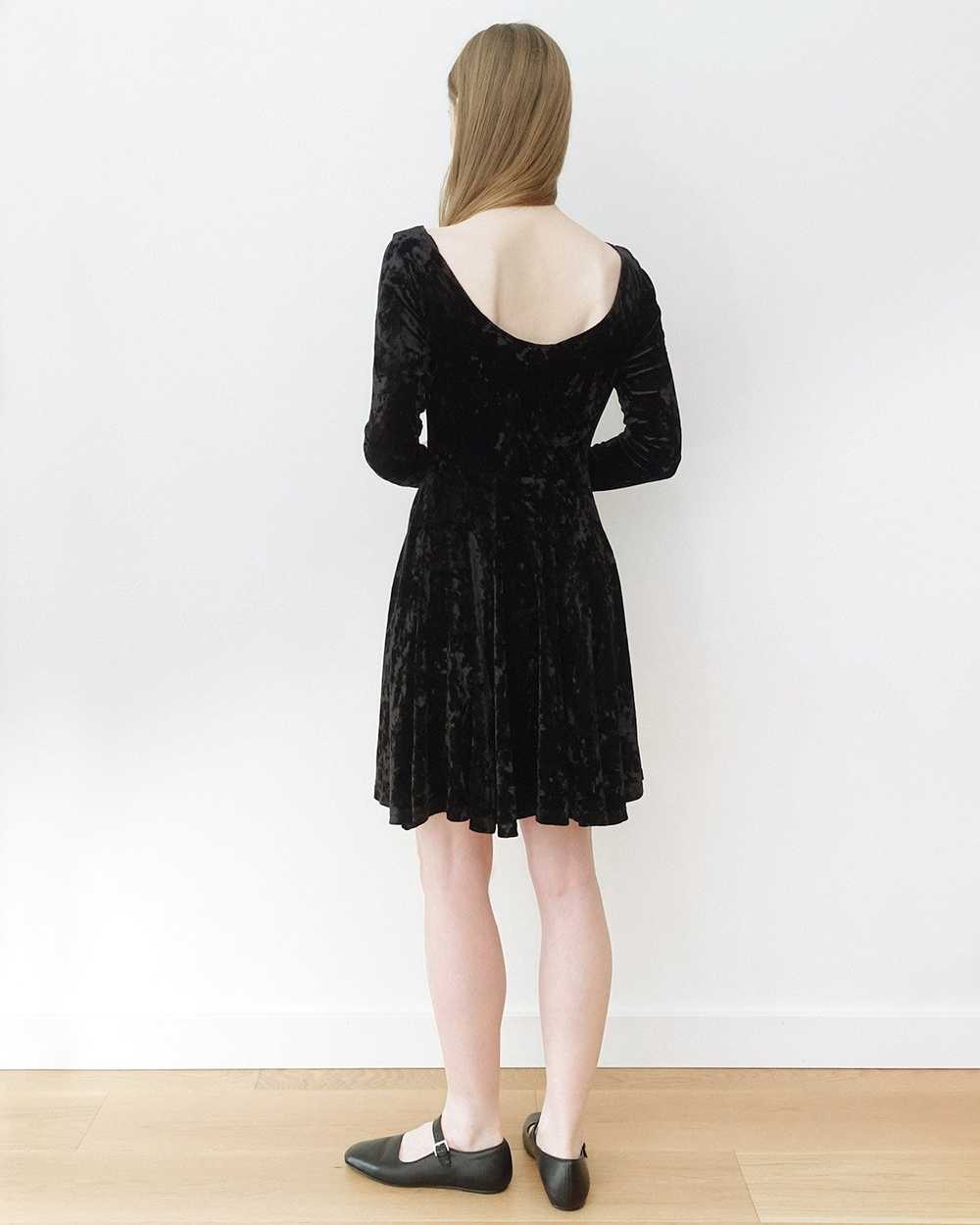 Black Crushed Velvet Ballerina Dress - image 2