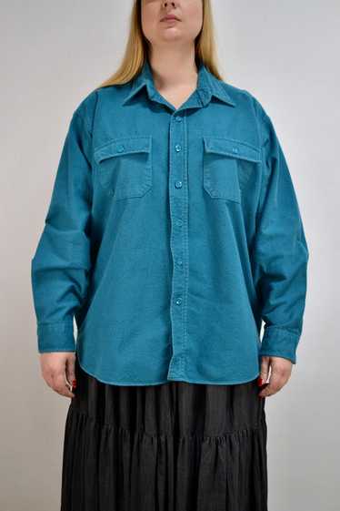 Teal LL Bean Chamois Cloth Shirt