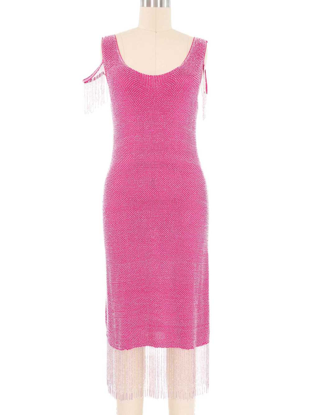 Young Sook Hahn Pink Embellished Fringe Dress - image 6