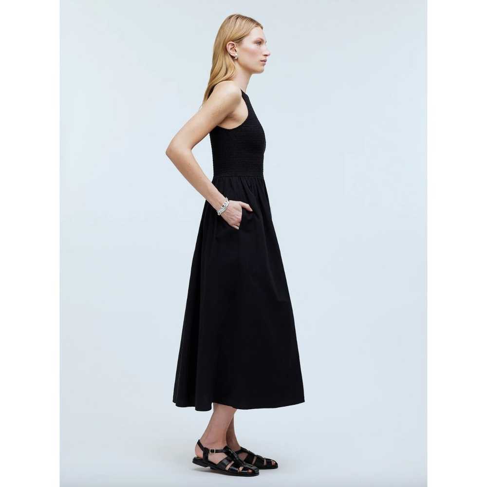 Madewell The Melody Smocked Midi Dress Black Rela… - image 4