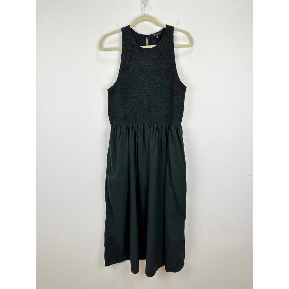 Madewell The Melody Smocked Midi Dress Black Rela… - image 7