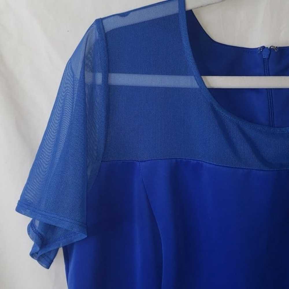 Lane Bryant Fit & Flare Scuba Dress Mesh Cobalt B… - image 10